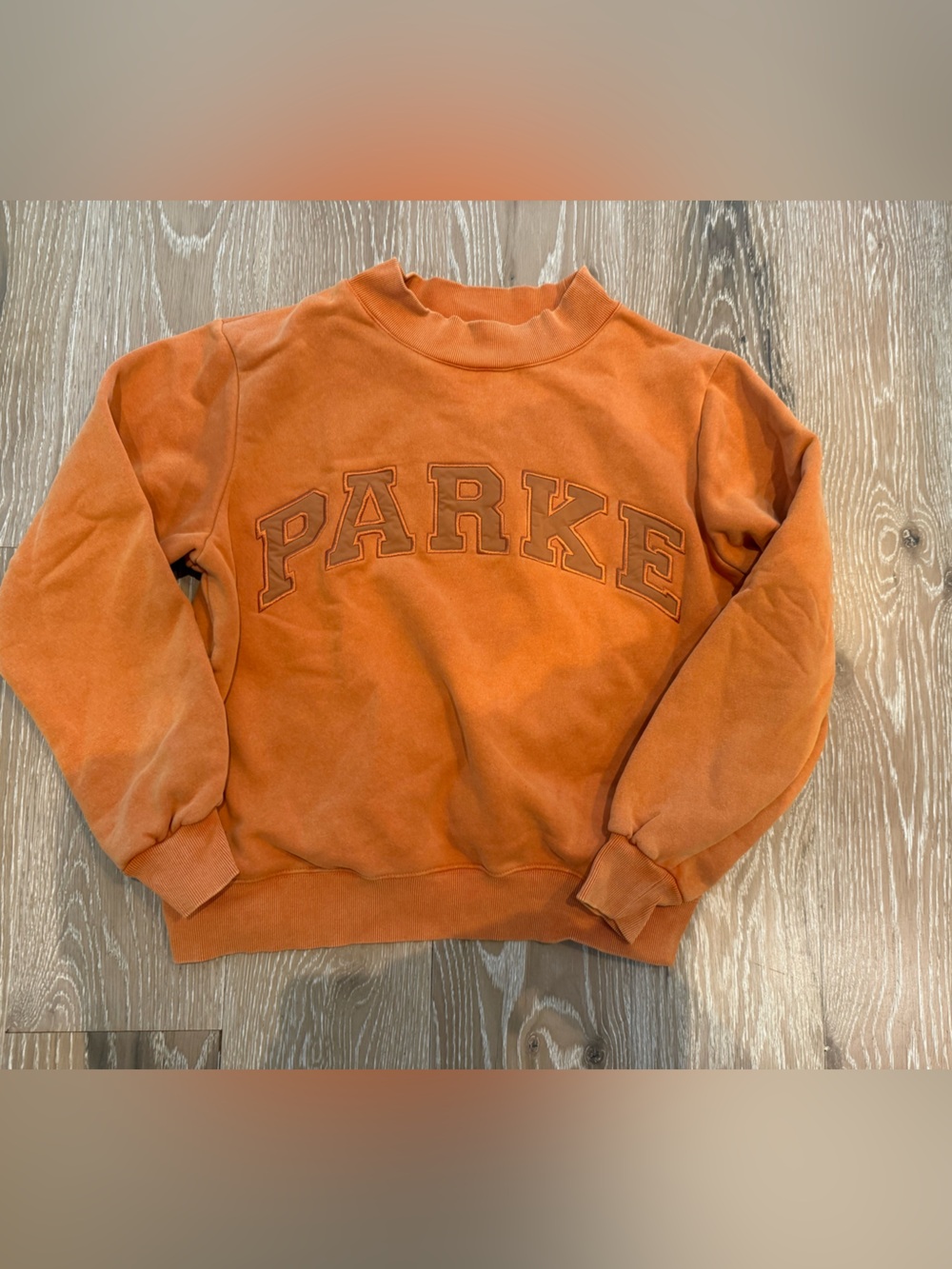 Parke Burnt Orange Varsity Mock Neck and Matching Boxer Sweatpants
